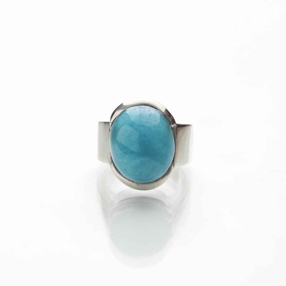 Oval Larimar Ring, Kira