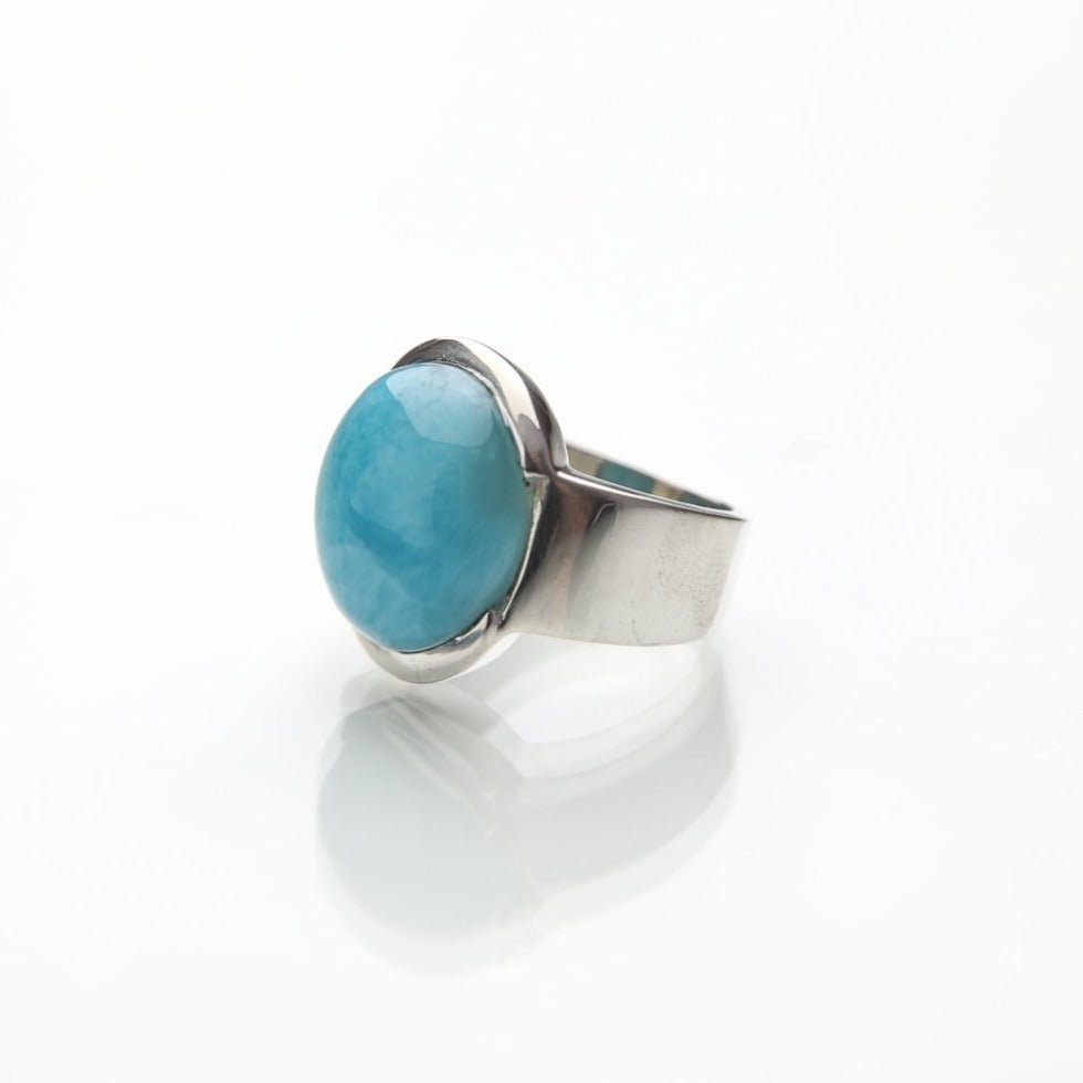 Oval Larimar Ring, Kira