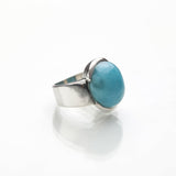 Oval Larimar Ring, Kira