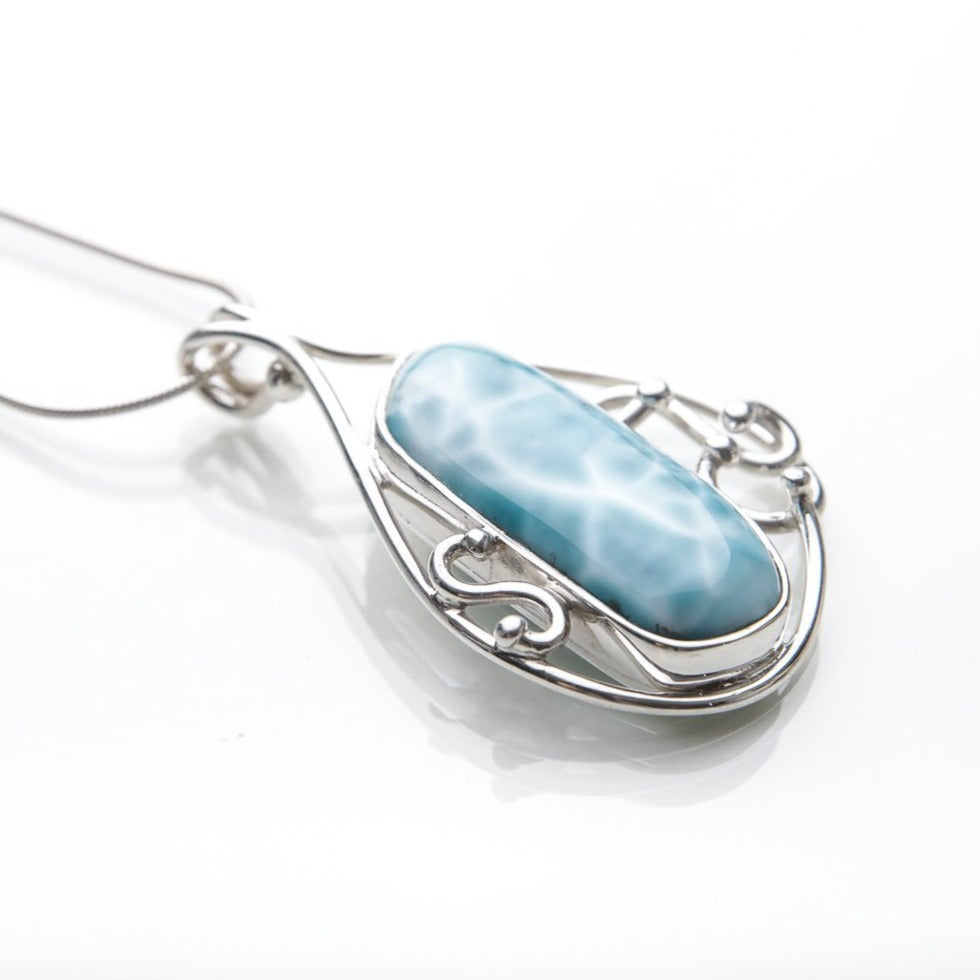 Blue Larimar Pendant, Tanya