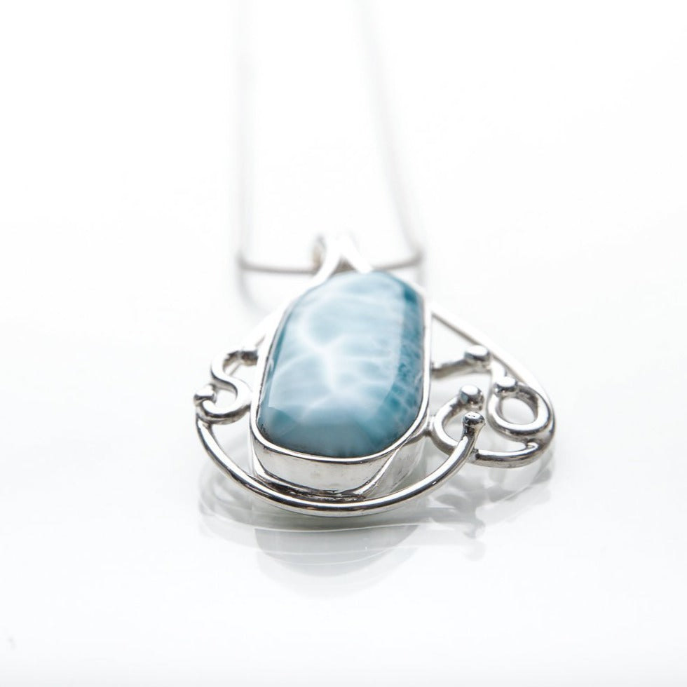 Blue Larimar Pendant, Tanya