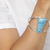 Larimar Cuff Bracelet, Mishti