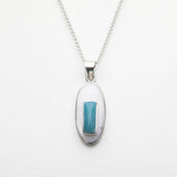 Larimar Mother Pearl Pendant, Farah