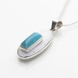 Larimar Mother Pearl Pendant, Farah
