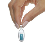 Larimar Mother Pearl Pendant, Farah