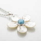 Larimar Flower Pendant, Gail