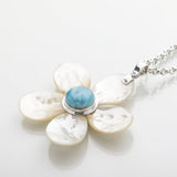 Larimar Flower Pendant, Gail