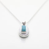 Larimar Mother Pearl Pendant, Farah
