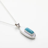 Larimar Mother Pearl Pendant, Farah