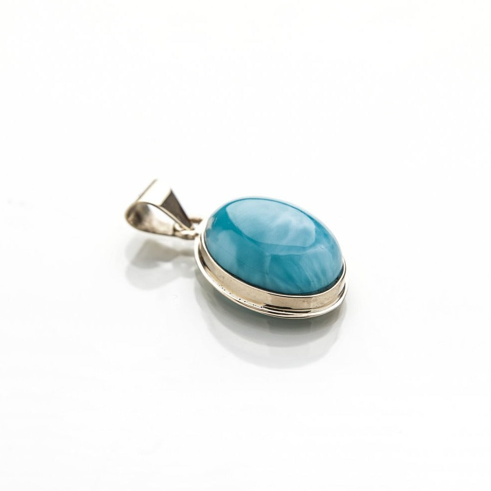 Larimar Gold Pendant, Krishna