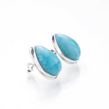 Teardrop Larimar Earrings, Oona