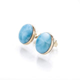 Larimar 14K Gold Earrings, Haily