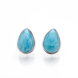 Teardrop Larimar Earrings, Oona