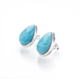Teardrop Larimar Earrings, Oona