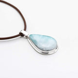 Larimar Heart Pendant, CLOUD XXVII