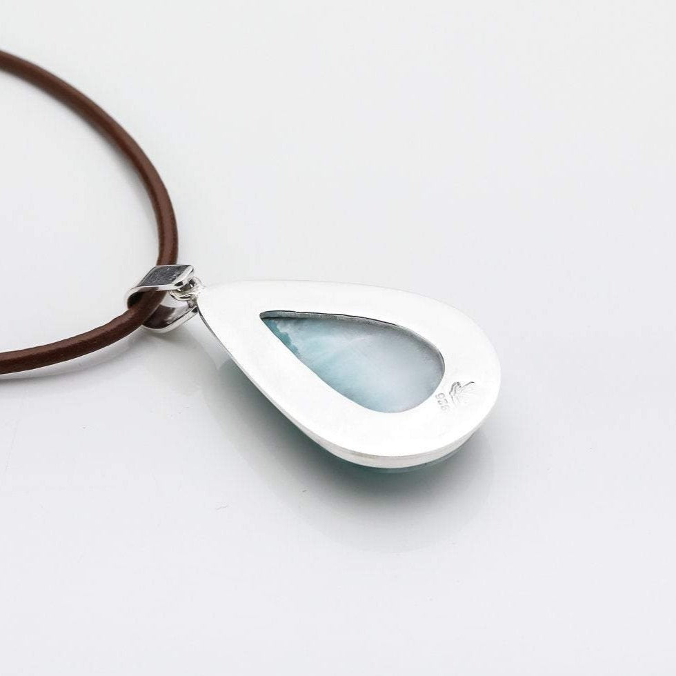 Larimar Heart Pendant, CLOUD XXVII