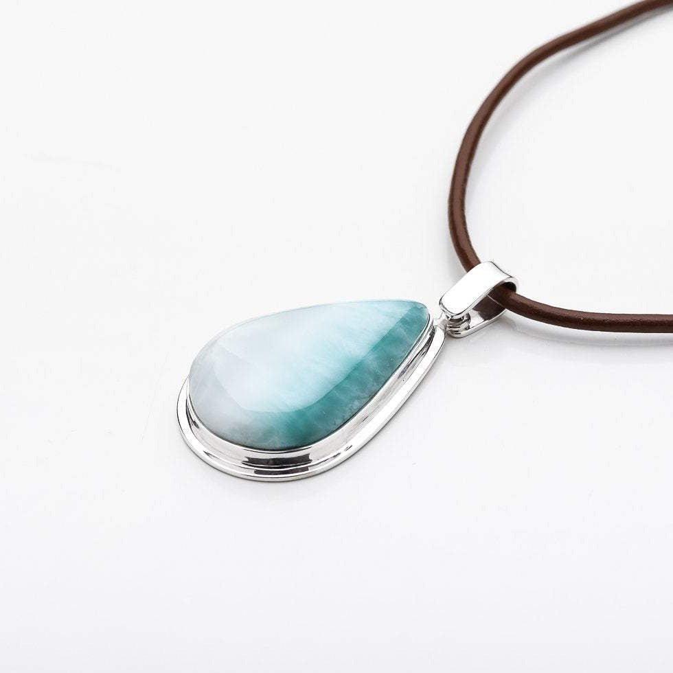 Larimar Heart Pendant, CLOUD XXVII