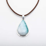 Larimar Heart Pendant, CLOUD XXVII