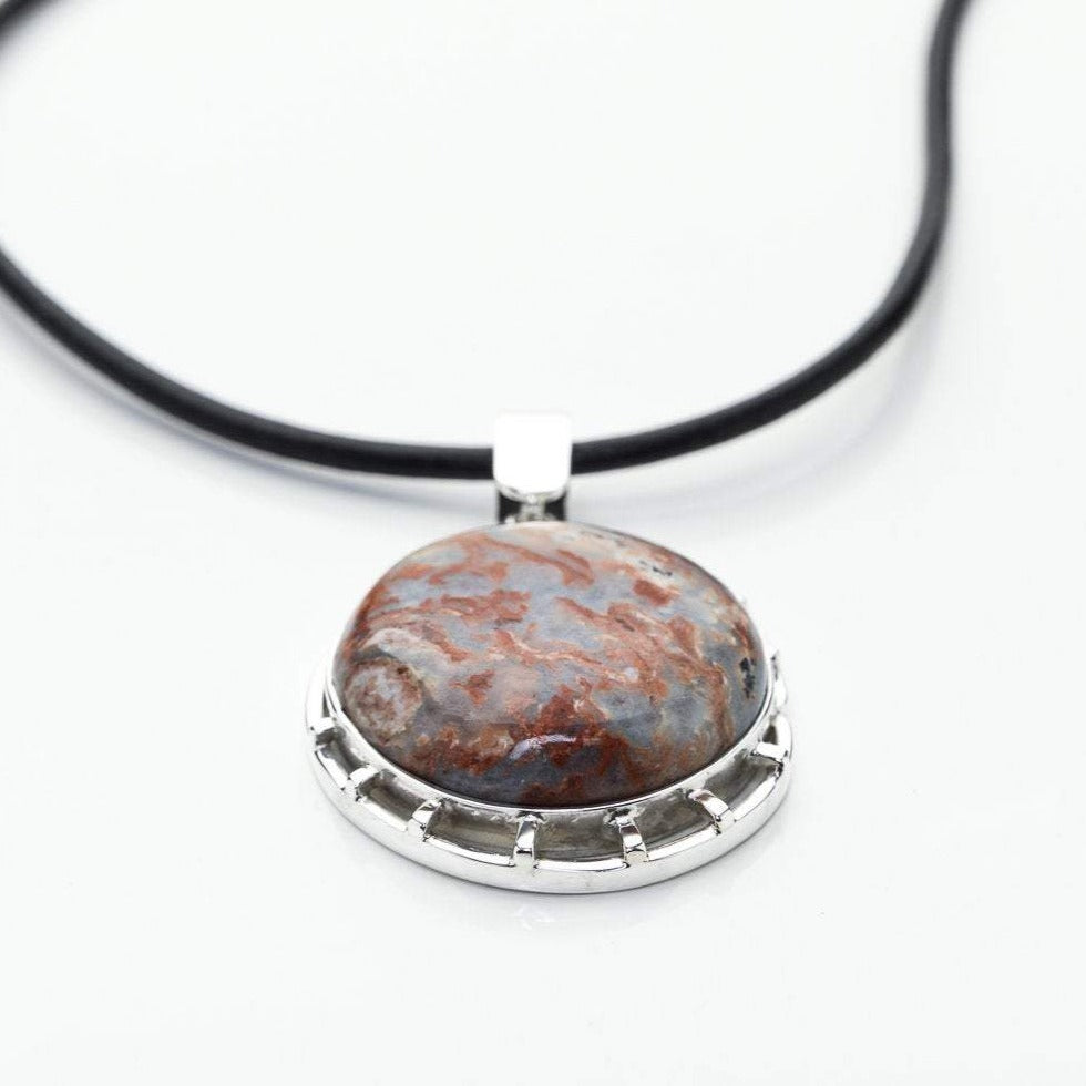 Red Larimar Stone Pendant, Adara