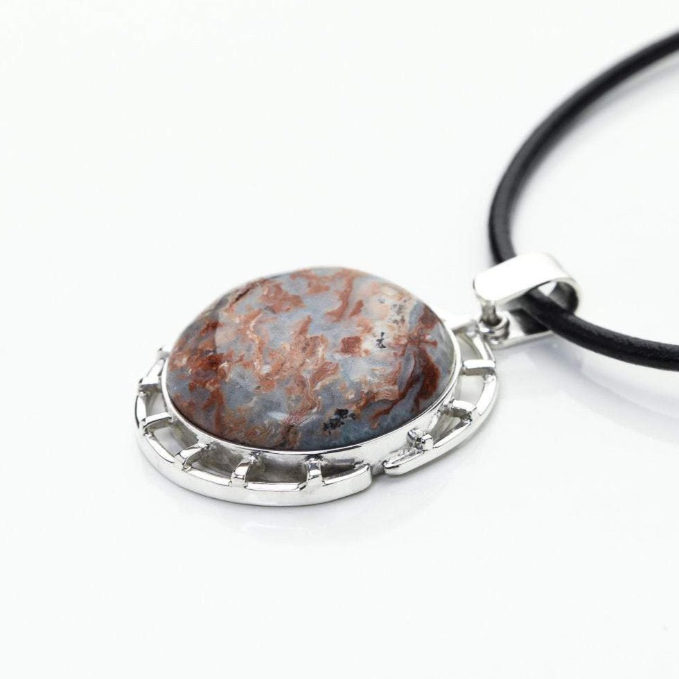 Red Larimar Stone Pendant, Adara