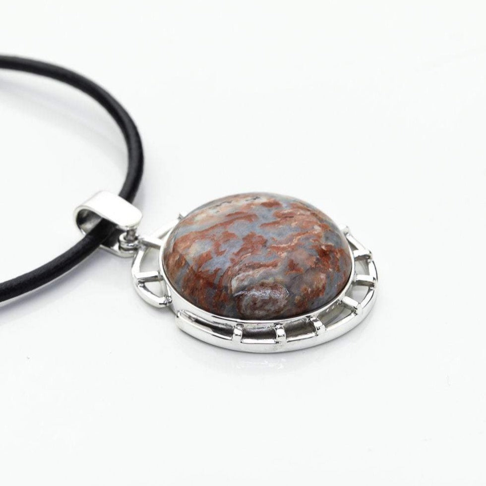 Red Larimar Stone Pendant, Adara
