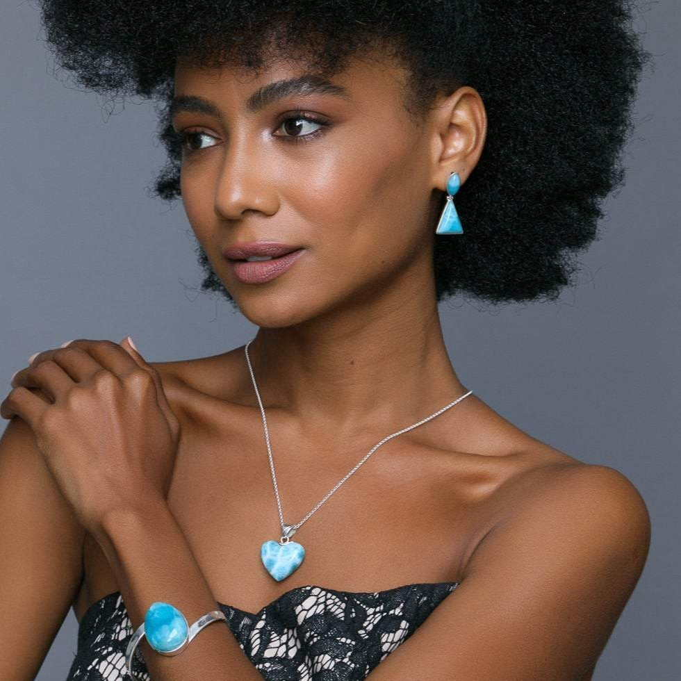 Larimar Earrings, Edaline