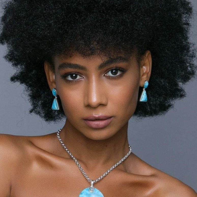Larimar Earrings, Edaline