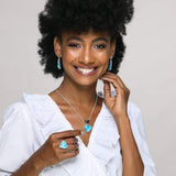 Larimar Earrings, Eloise