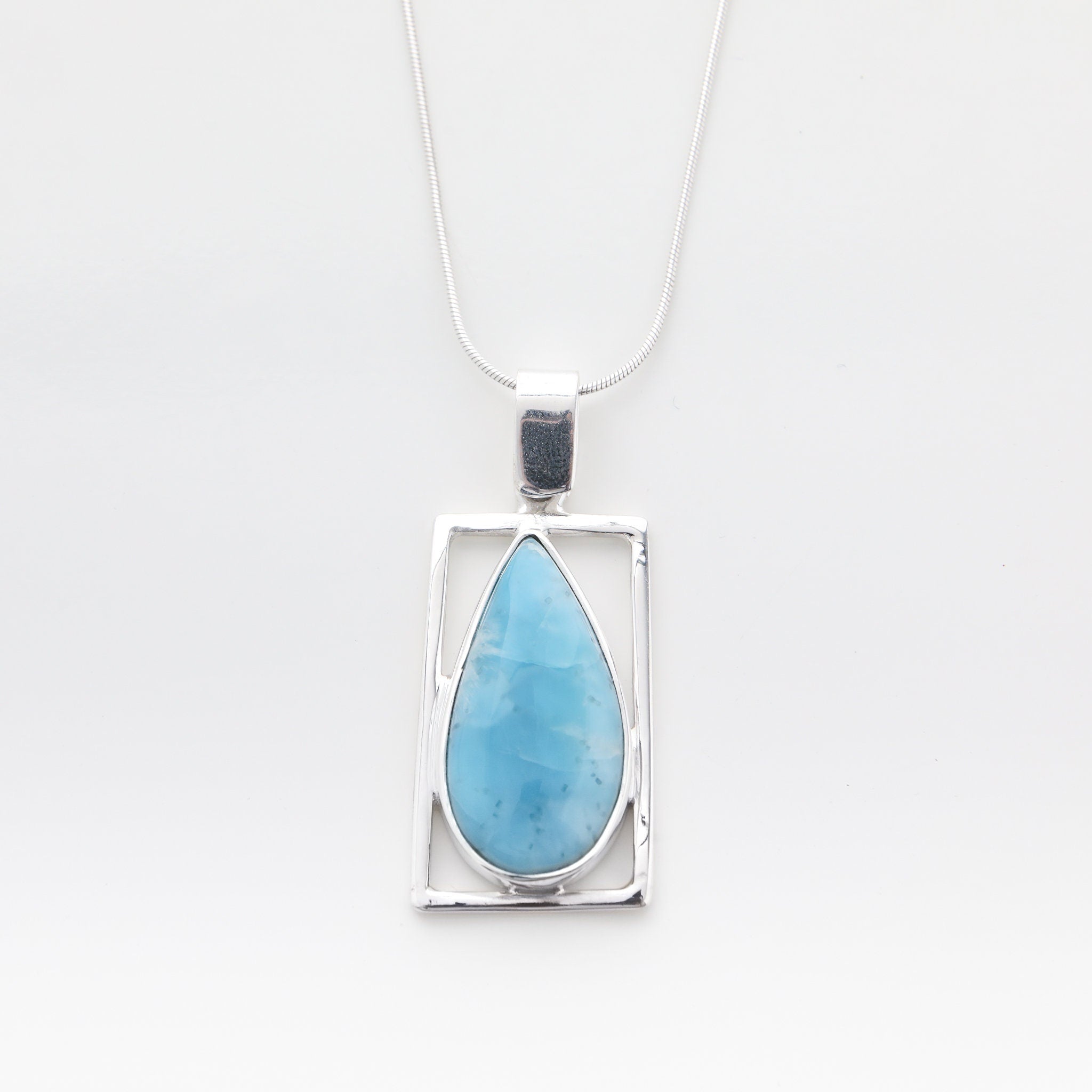 Larimar Teardrop Pendant, Nadine
