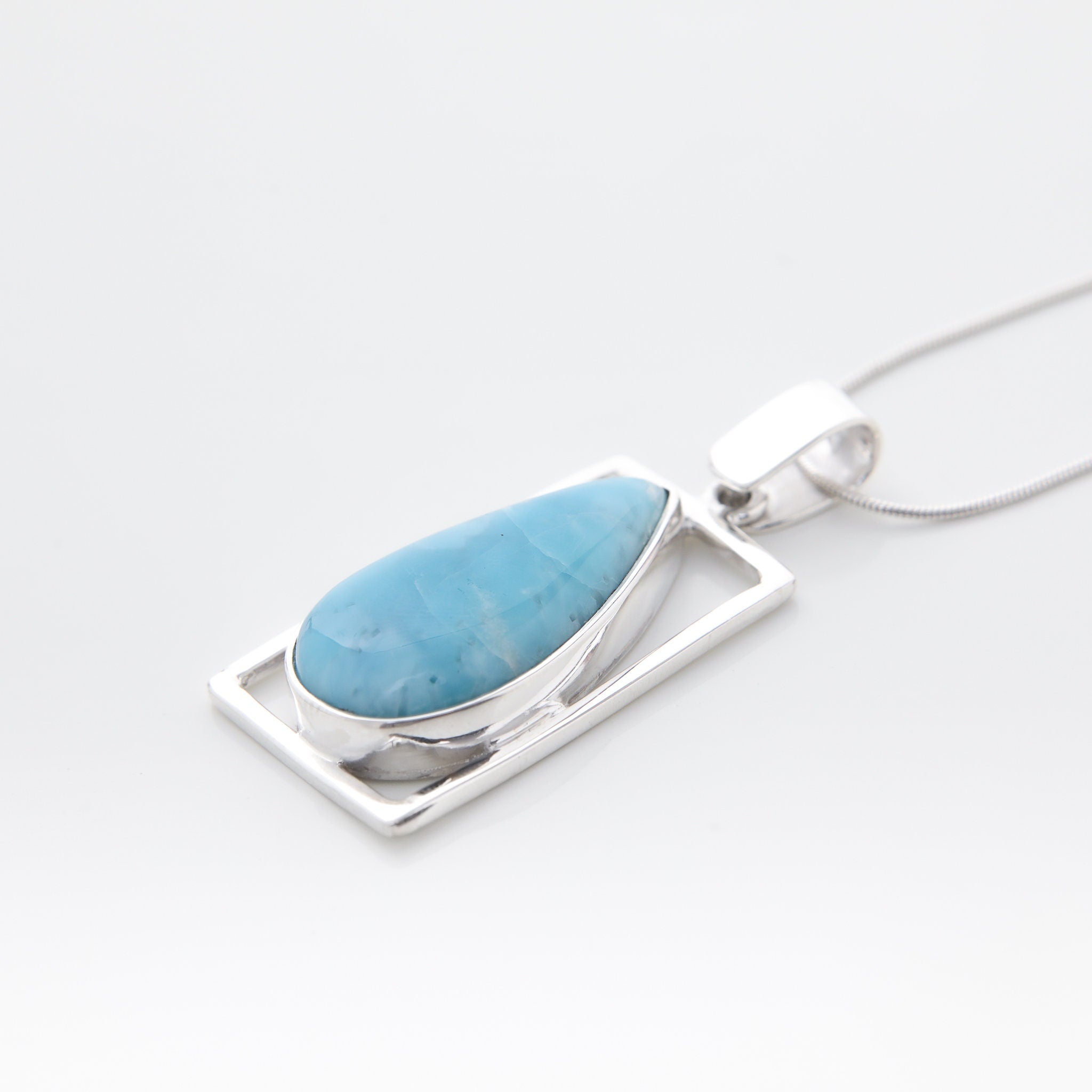 Larimar Teardrop Pendant, Nadine