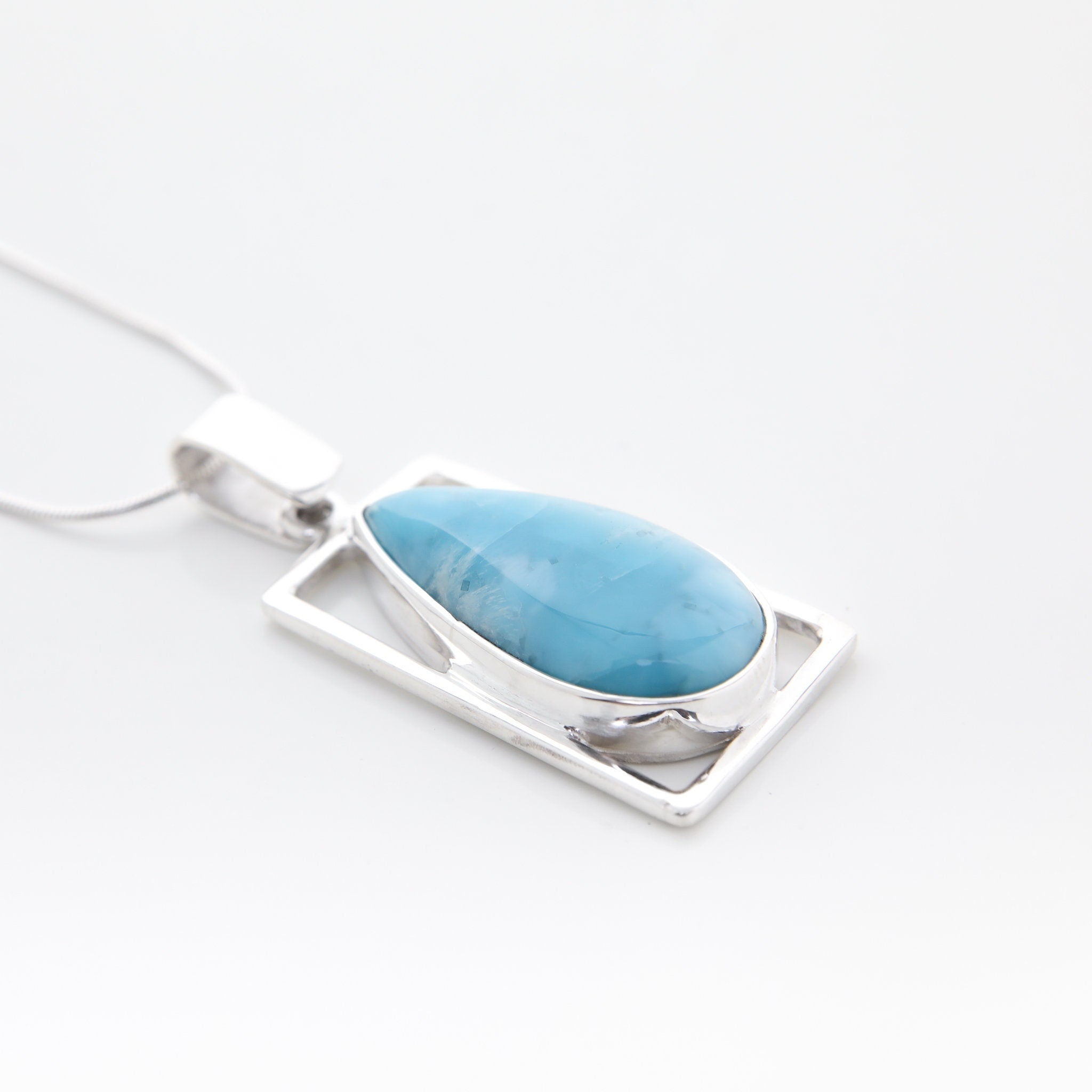Larimar Teardrop Pendant, Nadine
