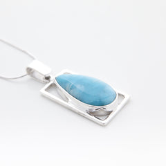 Larimar Teardrop Pendant, Nadine