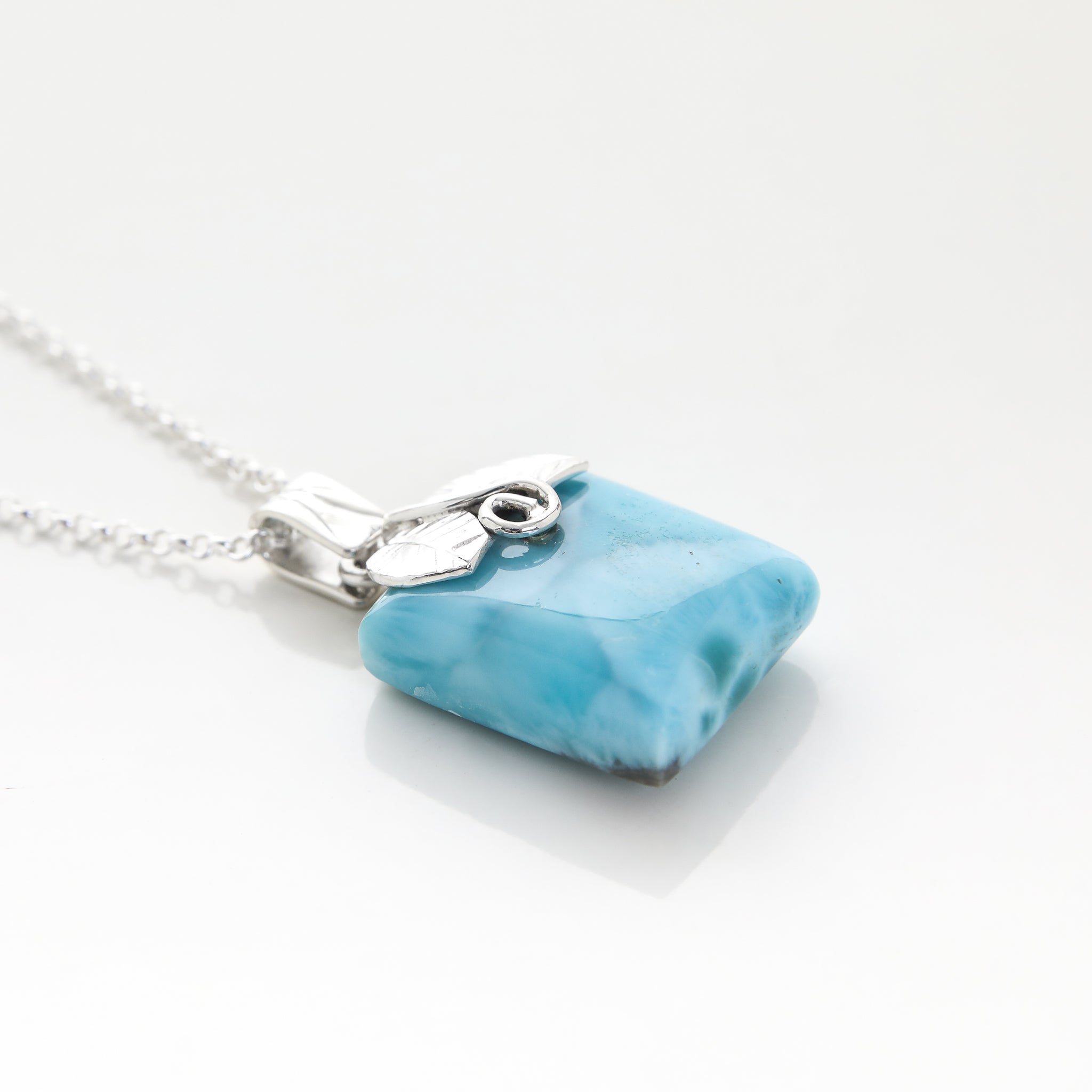 Natural Larimar Jewelry Pendant