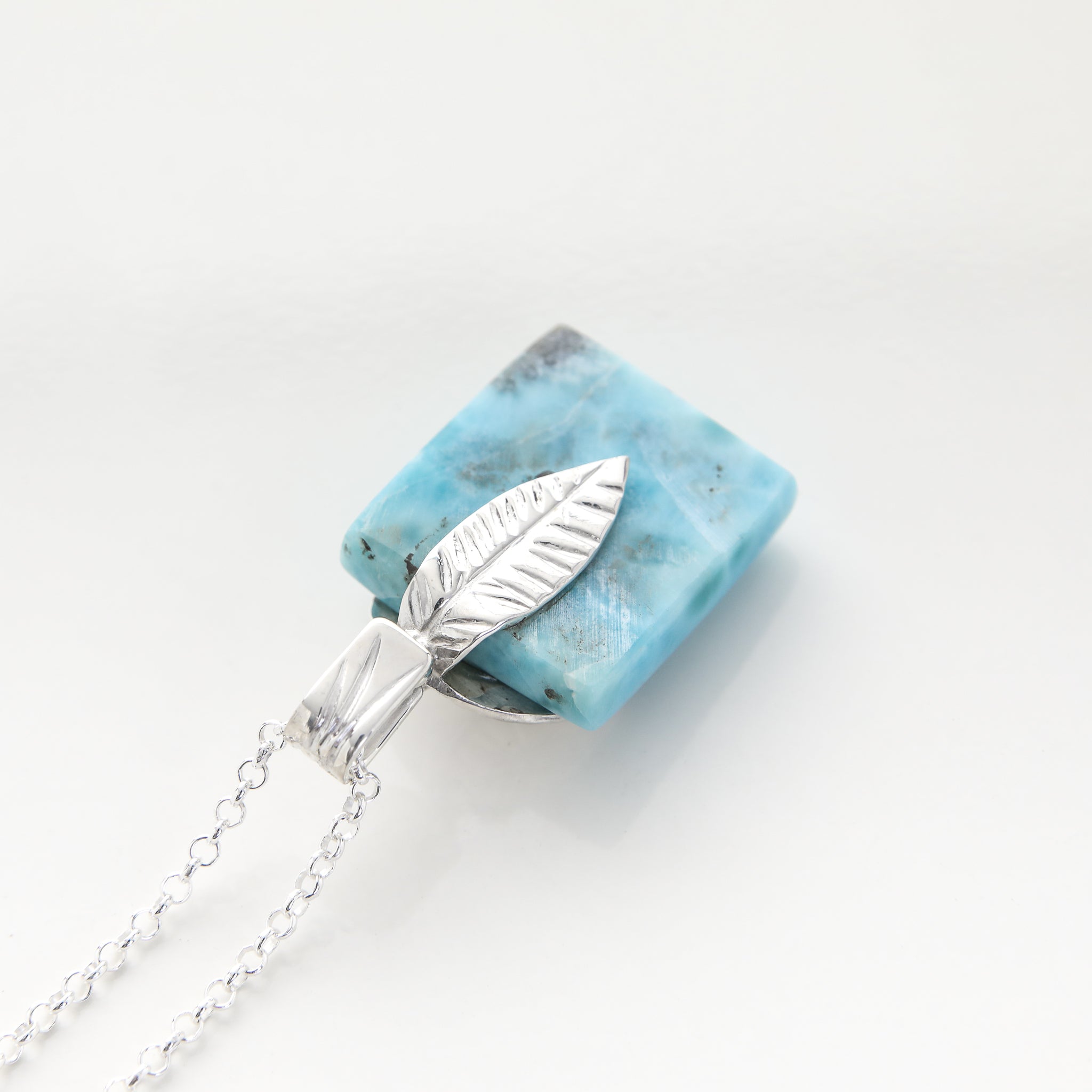 Natural Larimar Jewelry Pendant