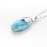 Natural Larimar Stone Necklace Pendant