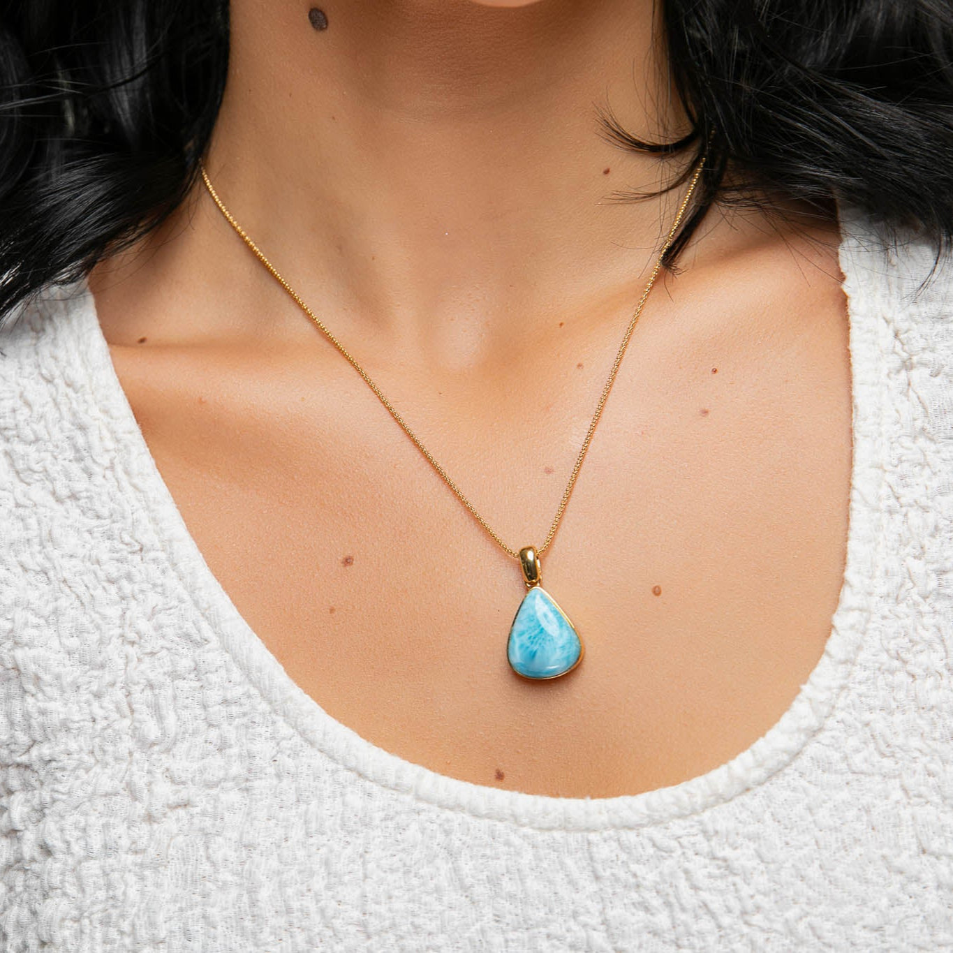Larimar Gold Vermeil Pendant Alana