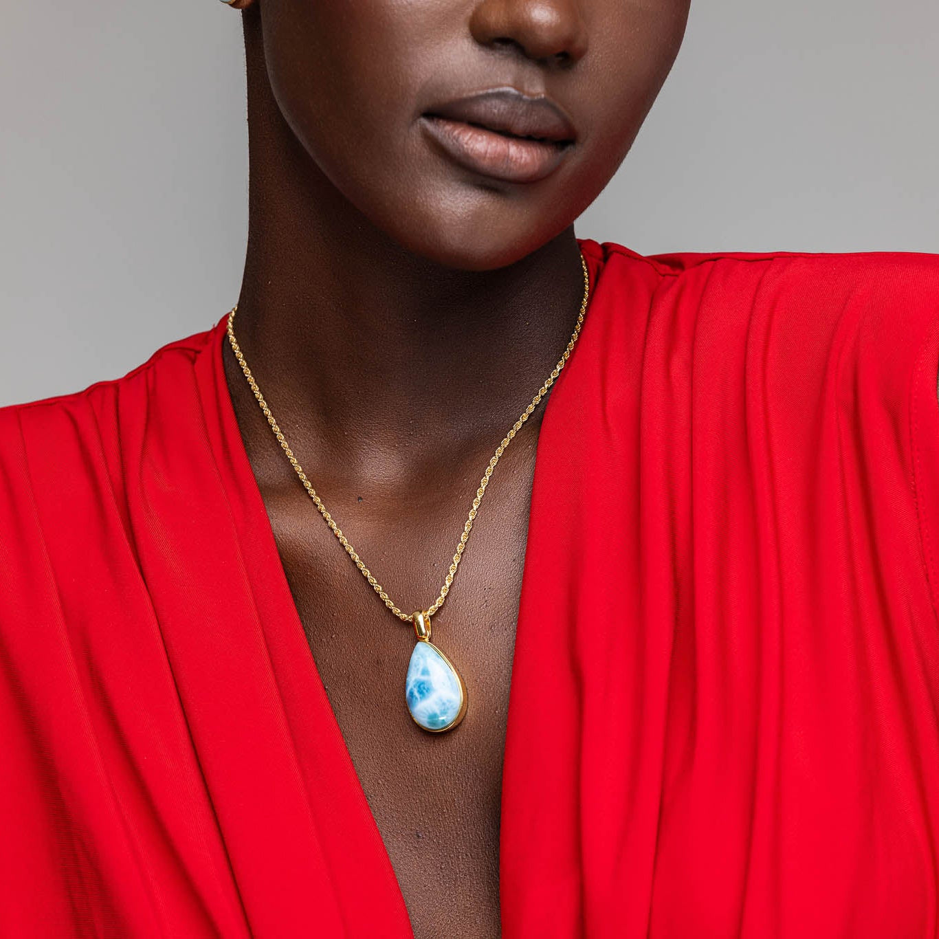 Larimar Gold Vermeil Pendant Baylor