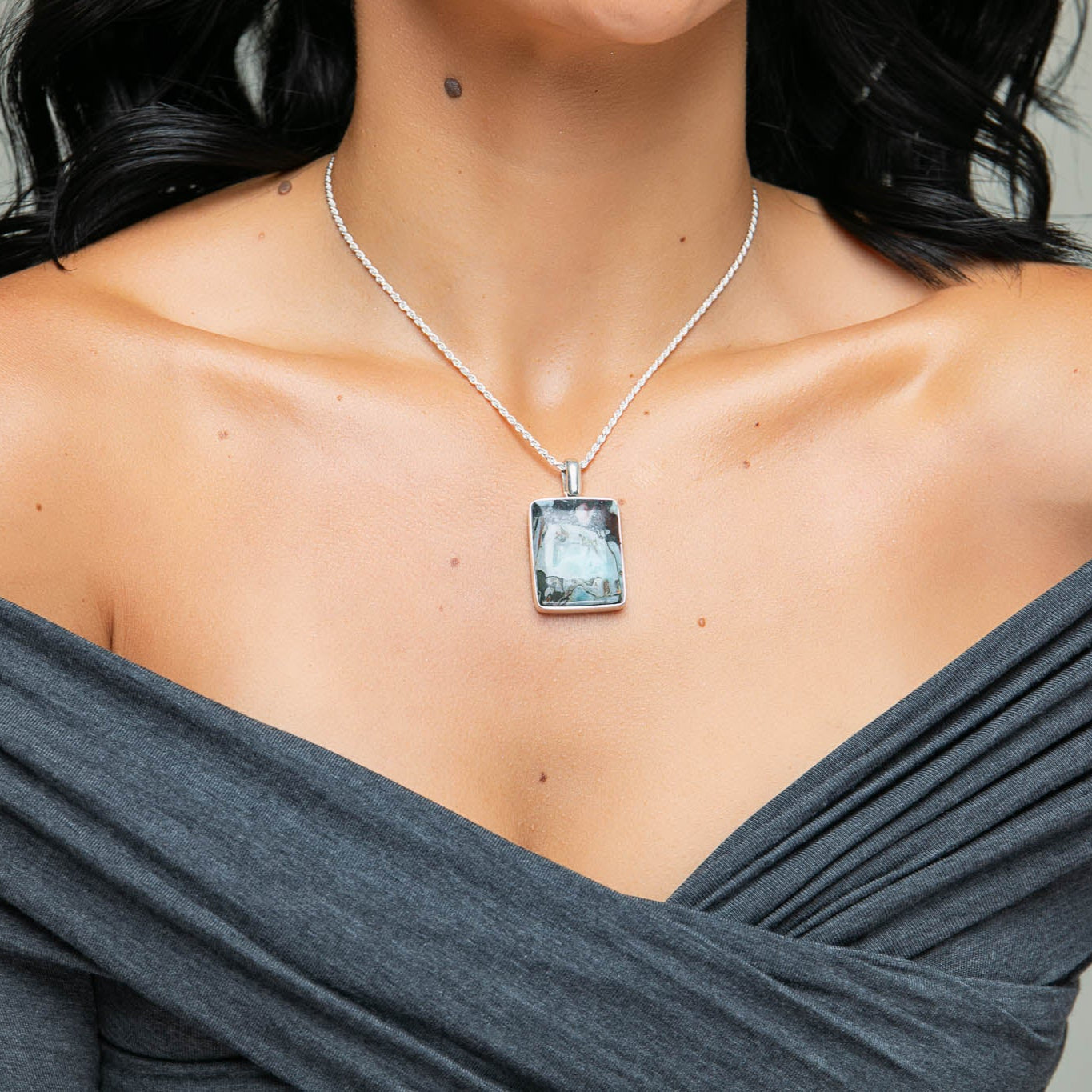 Larimar Specimen Pendant Bella