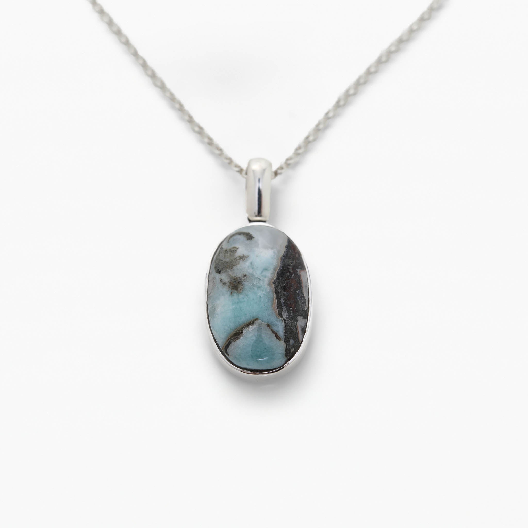 Larimar Specimen Pendant Bianca