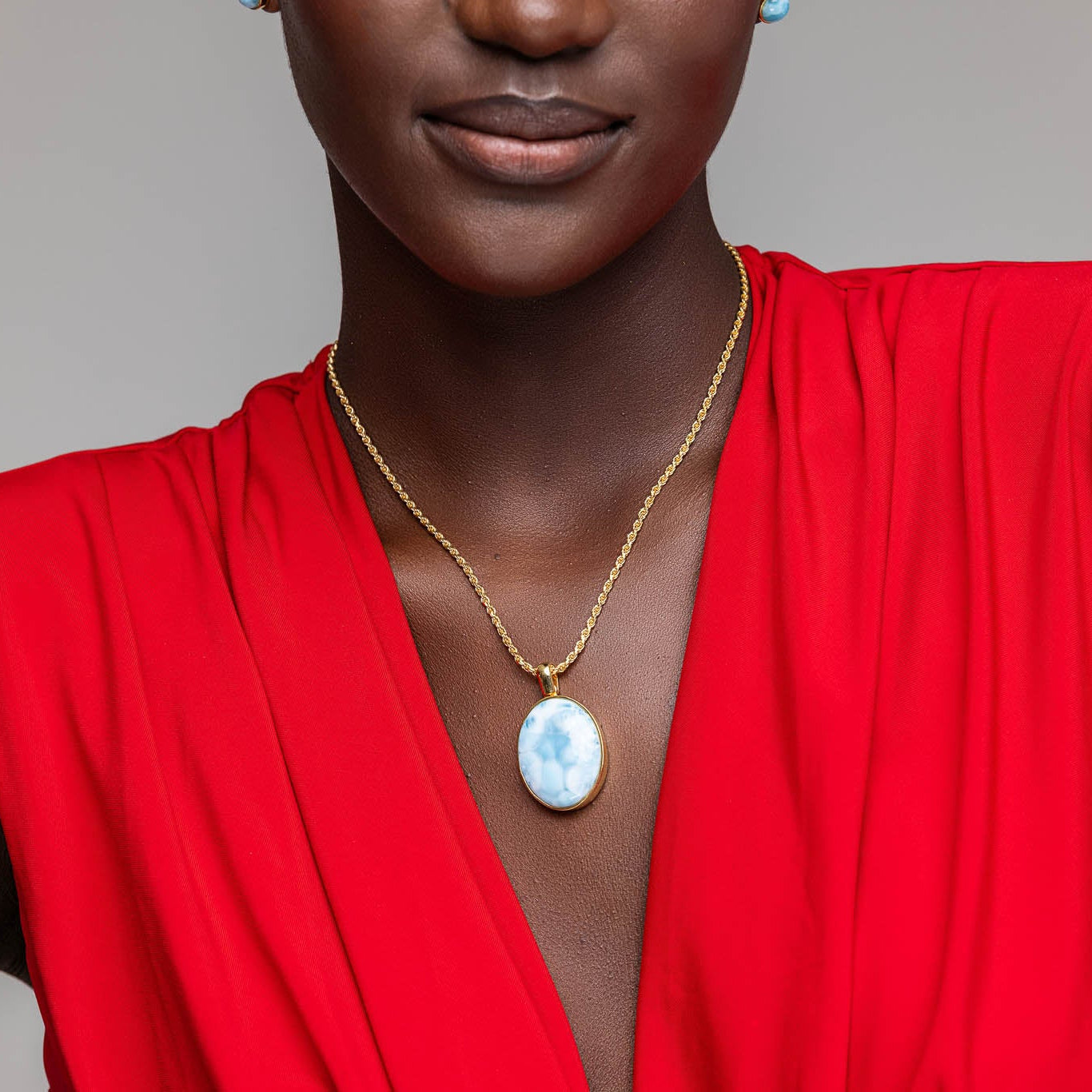 Larimar Gold Vermeil Pendant Blake