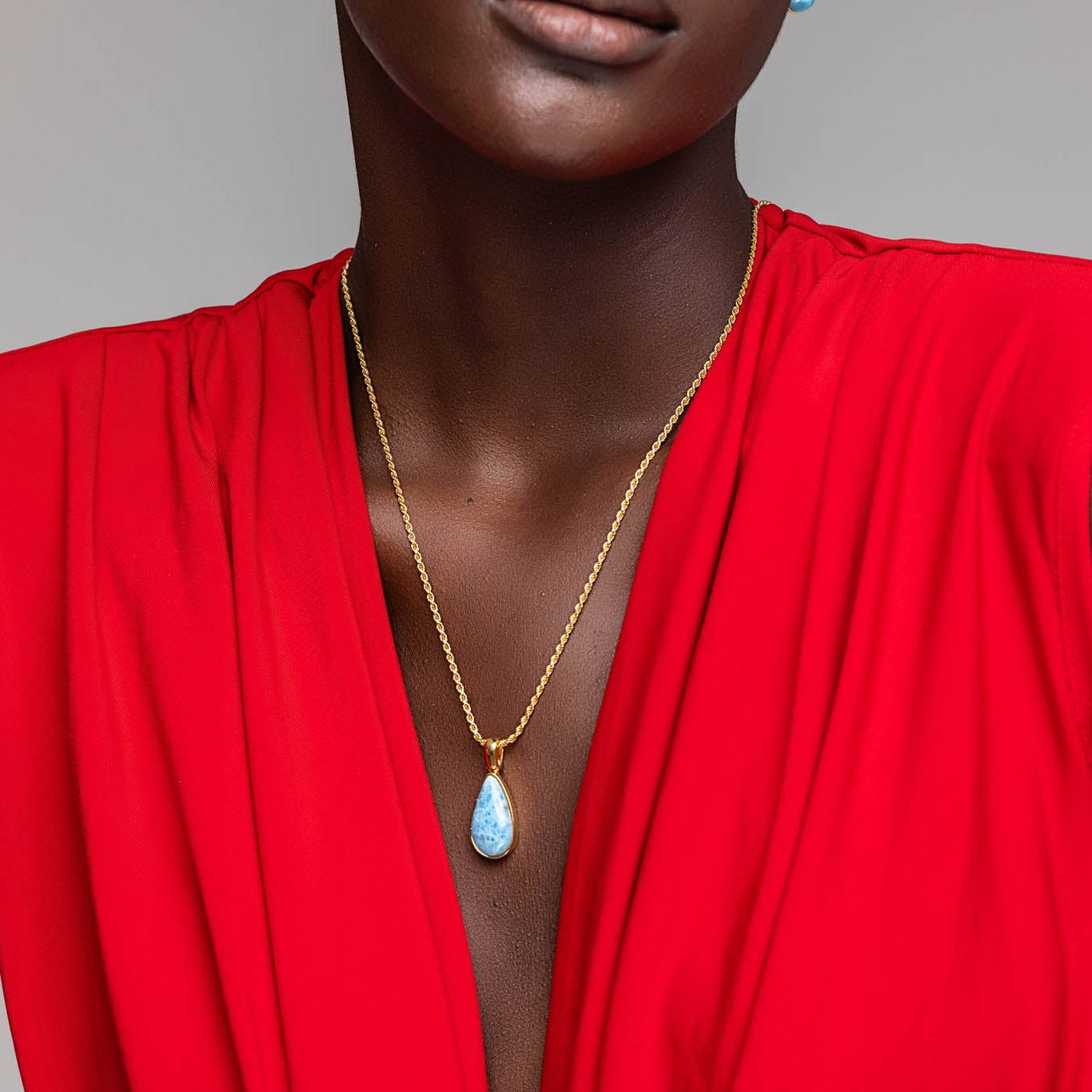 Larimar Gold Vermeil Pendant Bree