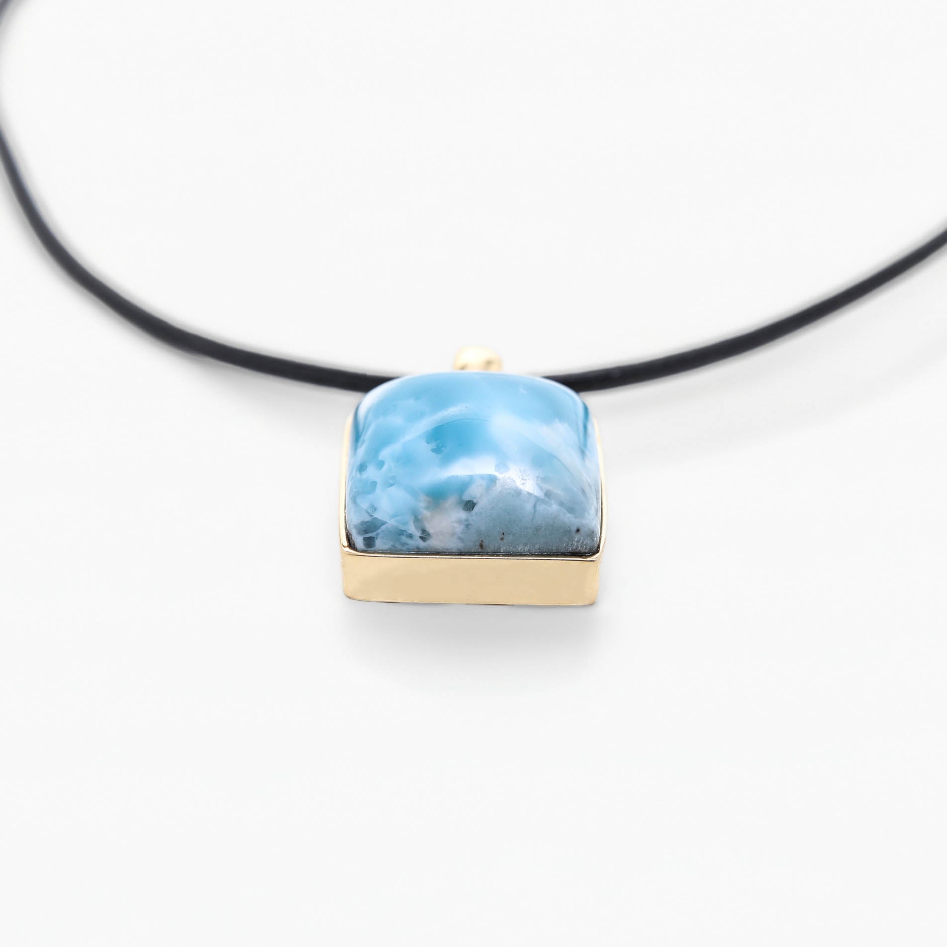 Larimar Gold Vermeil Pendant Celine