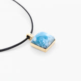 Larimar Gold Vermeil Pendant Celine