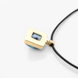 Larimar Gold Vermeil Pendant Celine