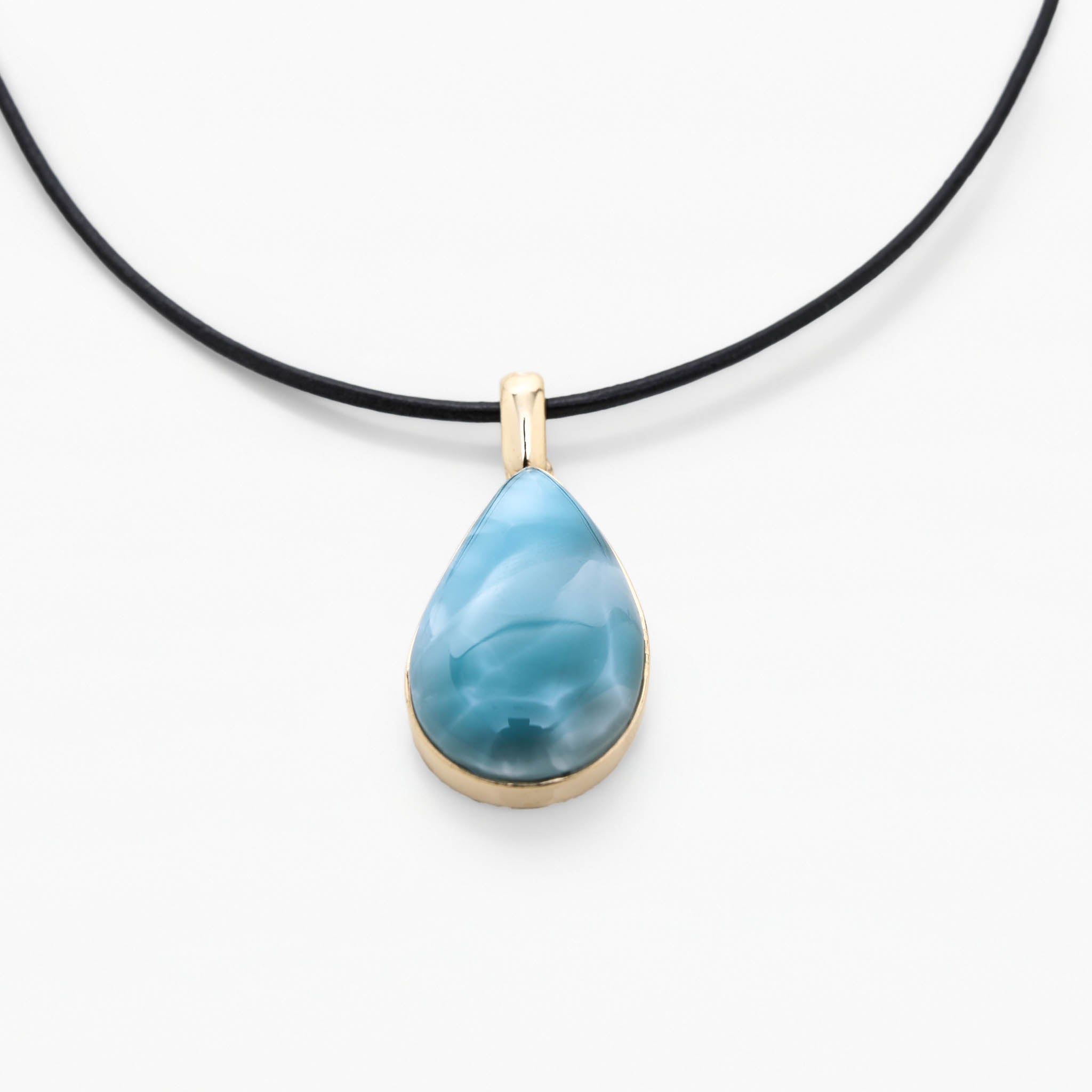Larimar Gold Vermeil Pendant Chloe
