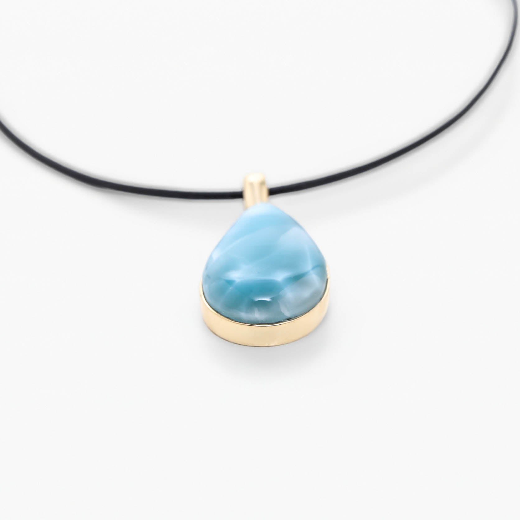 Larimar Gold Vermeil Pendant Chloe