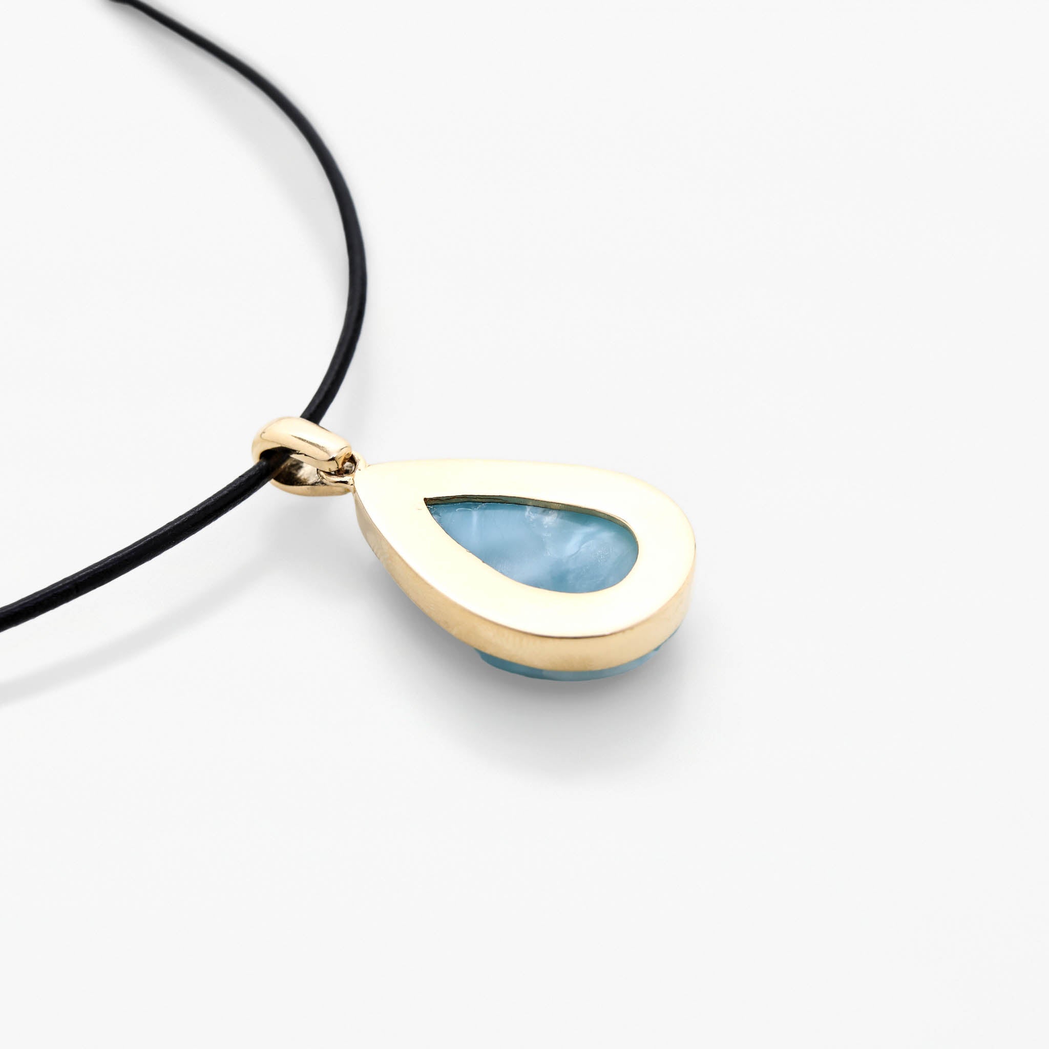 Larimar Gold Vermeil Pendant Chloe