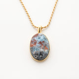 Gold Vermeil Larimar Pendant Gia