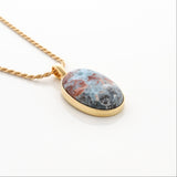 Gold Vermeil Larimar Pendant Gia