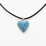 Heart Larimar Blue Pendant